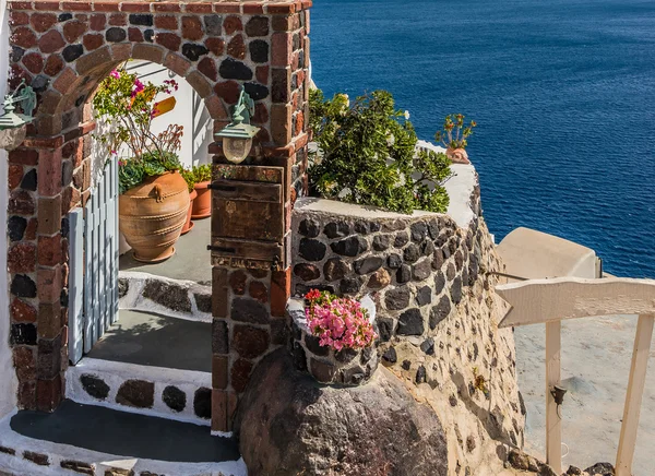 Güzel Santorini Adası. — Stok fotoğraf