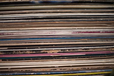 Doğrudan yukarıdan çekilen vinil kayıtları