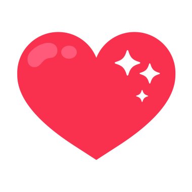 Sevgililer gününde aşkın kalbi Güzel kırmızı kalp şekli.