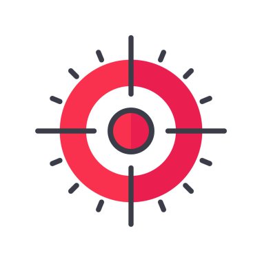 Hedef simgesi. Hedefin ortasına yerleştirilmiş bir ok. İş hedefi kavramı.