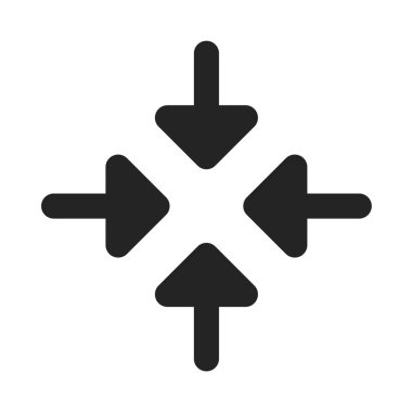 Önü gösteren siyah ok simgesi.