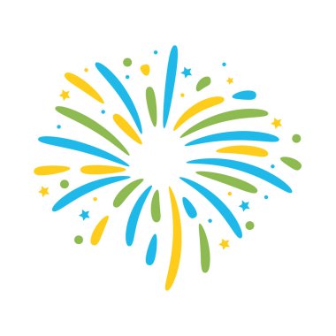 Yeni yılı kutlamak için grafiksel havai fişek tasarımı.