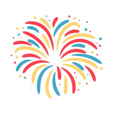 Yeni yılı kutlamak için grafiksel havai fişek tasarımı.