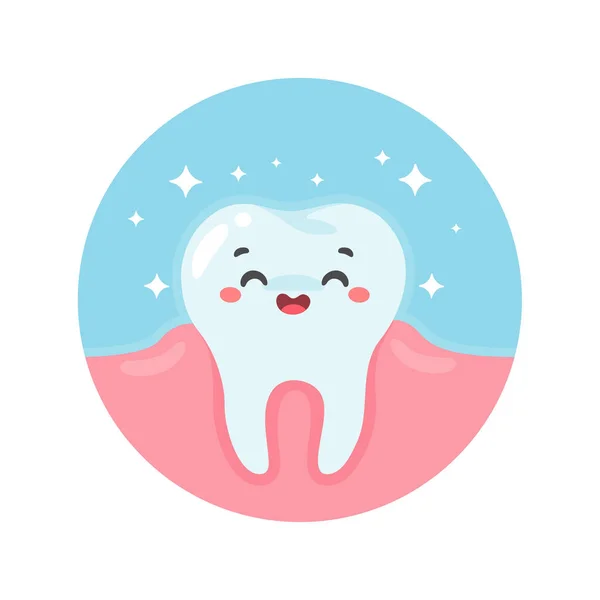 Κινούμενα Δόντια Και Ούλα Μέσα Στο Στόμα Που Είναι Υγιή — Διανυσματικό Αρχείο
