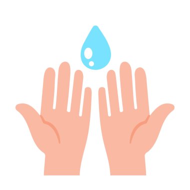 Vektör çizgi romanları virüsleri öldürmek için sabun ve suyla el yıkama.