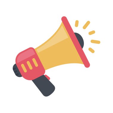 Müşterilere ürün tanıtımı için bağırmak için megafon seti.