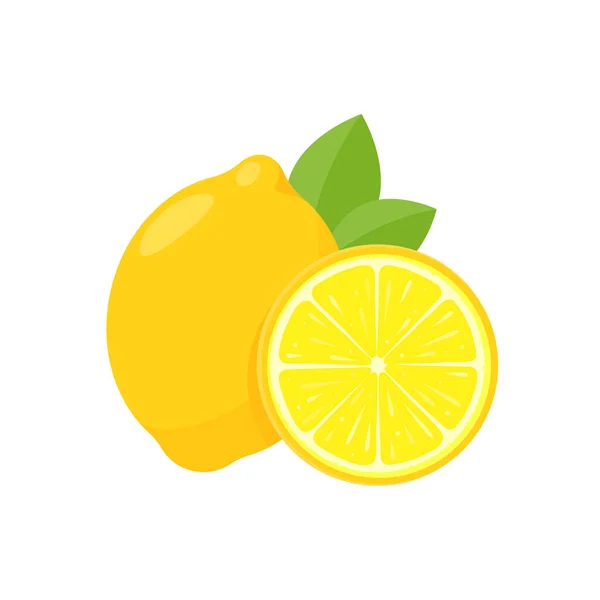 Vector Amarillo Limón Fruta Con Sabor Amargo Para Cocinar Exprimir — Vector de stock