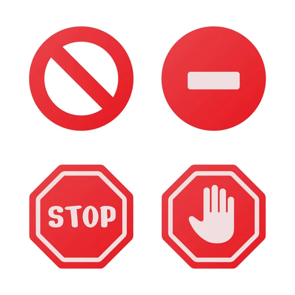 Stop Sign Icon Notifications Anything Isolate White Background — Stock Vector