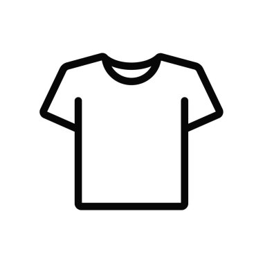 Tişört Simge Vektörü. Basit düz sembol.