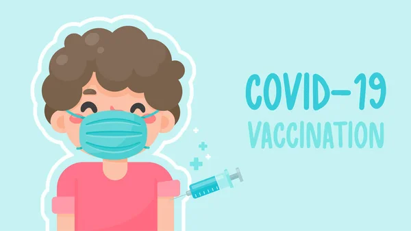 Una Siringa Contenente Vaccino Contro Virus Concetto Vaccinazione Contro Covid — Vettoriale Stock