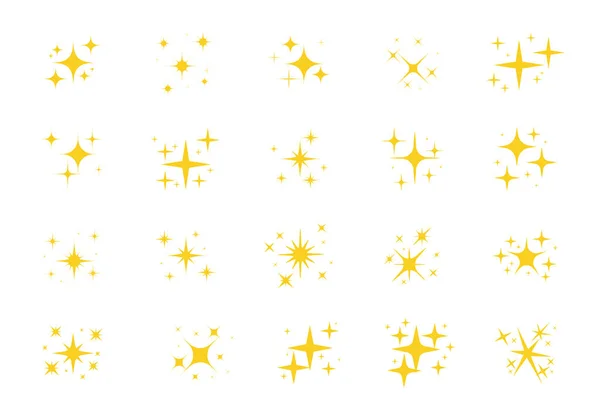 Estrellas Brillantes Una Estrella Amarilla Brillante Elemento Brillante Sobre Fondo — Archivo Imágenes Vectoriales