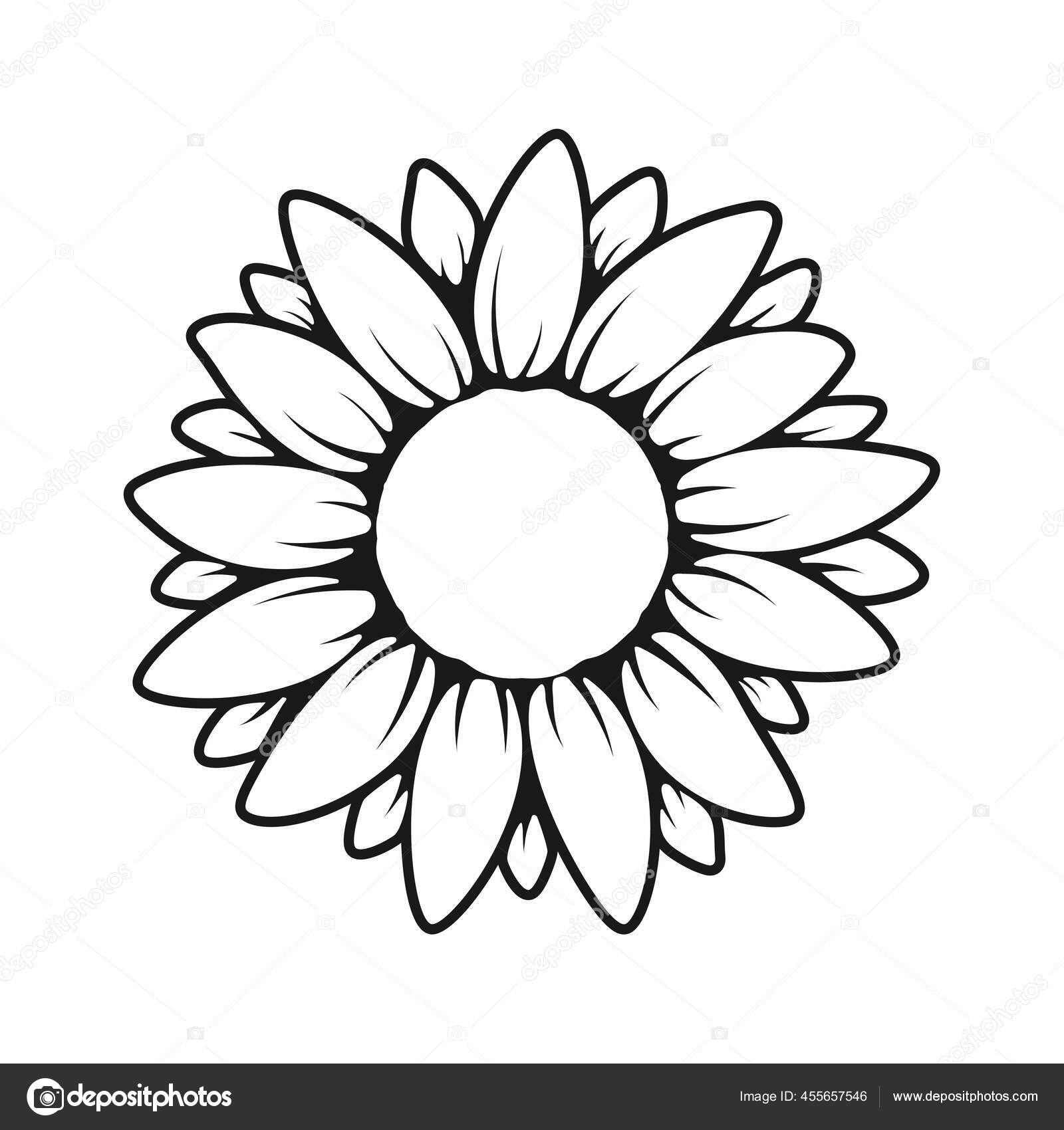 Векторно Желтый Подсолнух Подсолнух Силуэт Текста Рамка.