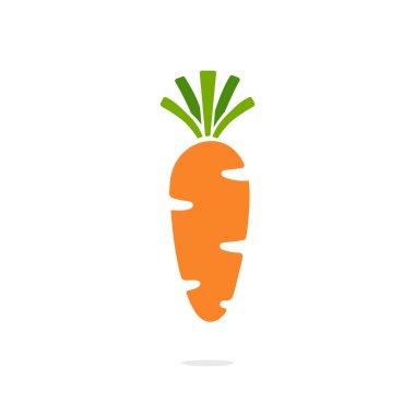 Havuç Vektörü Turuncu Havuç Tasarımı Beyaz arka planda izole edilmiş Paskalya Tavşanı Yemeği.