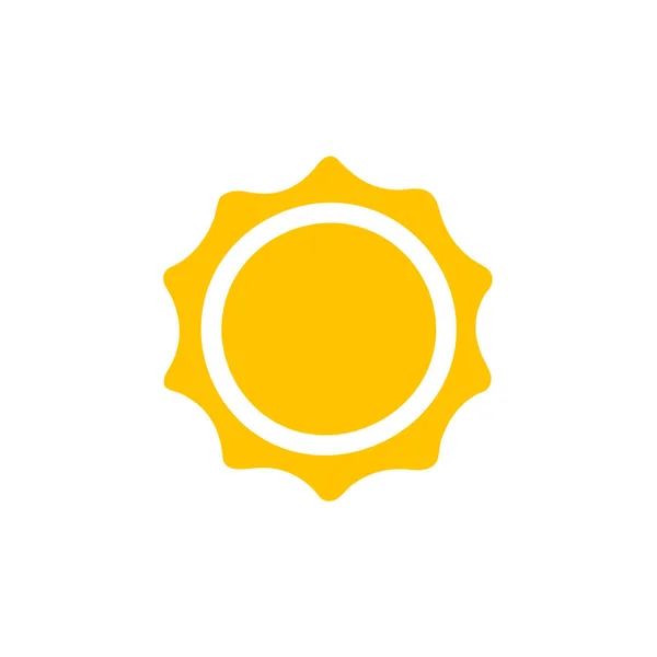 Векторний Мультфільм Жовте Сонце Блискучі Світлові Промені Щоб Нагріти Літо — стоковий вектор