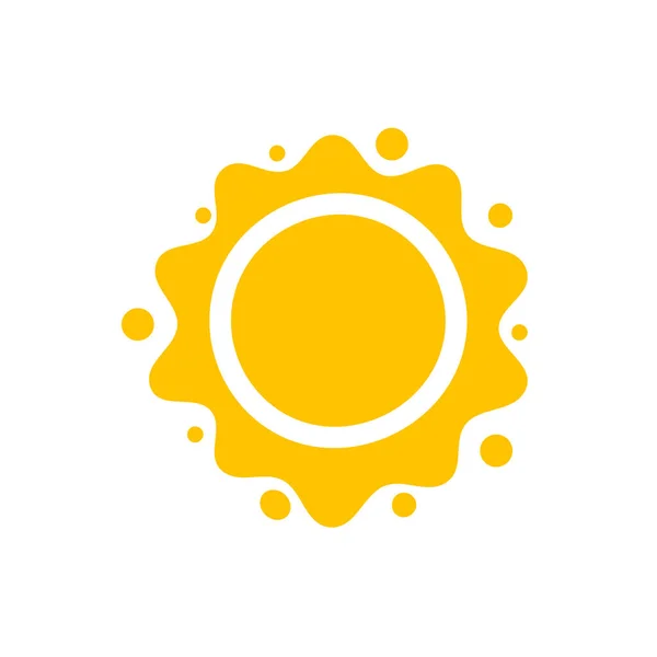 Vetor Desenho Animado Sol Amarelo Brilhando Raios Luz Para Aquecer —  Vetores de Stock