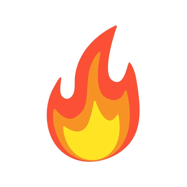 炎のベクトルコレクション シンプルな火の玉のデザインキャンプファイヤーと防火のアイデア — ストックベクタ