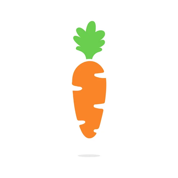 Морковный Вектор Оранжевый Дизайн Морковки Пасхальный Кролик Питание Изолированы Белом — стоковый вектор