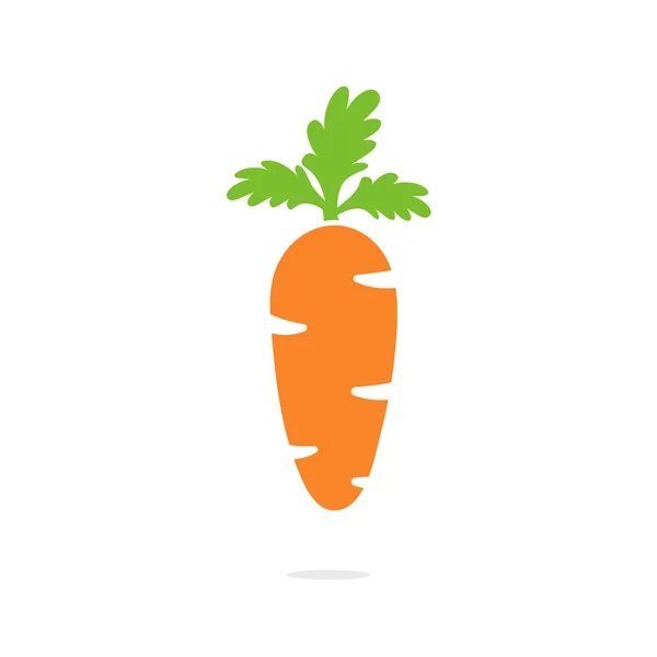 Zanahoria Vector Naranja Zanahoria Diseño Pascua Conejito Alimentos Aislados Sobre — Vector de stock