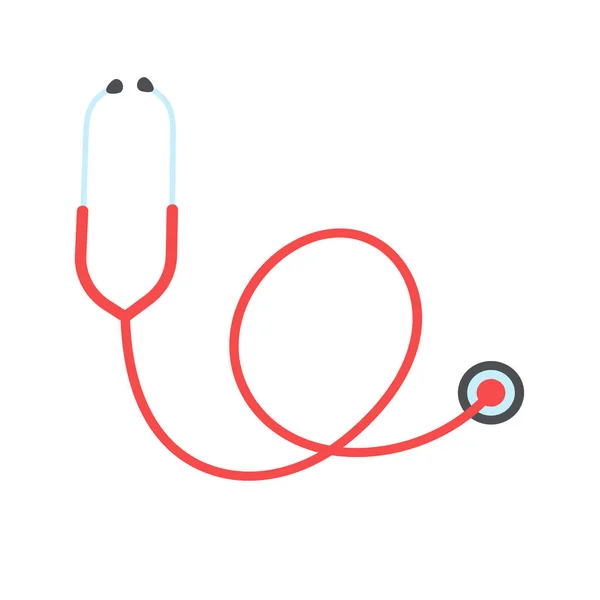 Stethoscoop Verpleegster Een Medische Stethoscoop Die Krult Een Hartvorm Gezondheidszorg — Stockvector