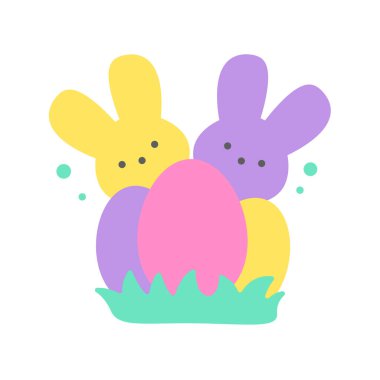 Easter Peeps. Simple Rabbit Vector Various colors made from candy and marshmallows. For celebrating Easter. vector Easter Peeps. Simple Rabbit Vector Various colors made from candy and marshmallows. For celebrating Easter. vector