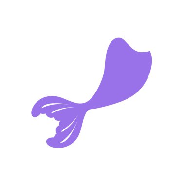 Güzel deniz kızı kuyruğu vektörü. Okyanus kızı kuyruğu dizaynı. Beyaz arka planda izole edilmiş.