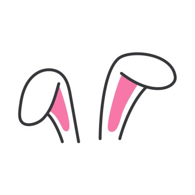 Paskalya 'daki bir çocuk partisinde süslemek için düz tavşan kulağı çeşitliliği.