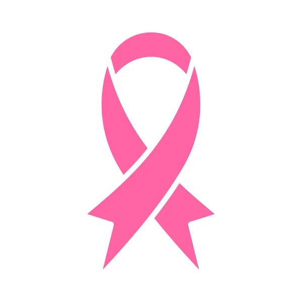 Vector Rosa Cinta Cruzada Signo Del Día Del Cáncer Mama — Archivo Imágenes Vectoriales