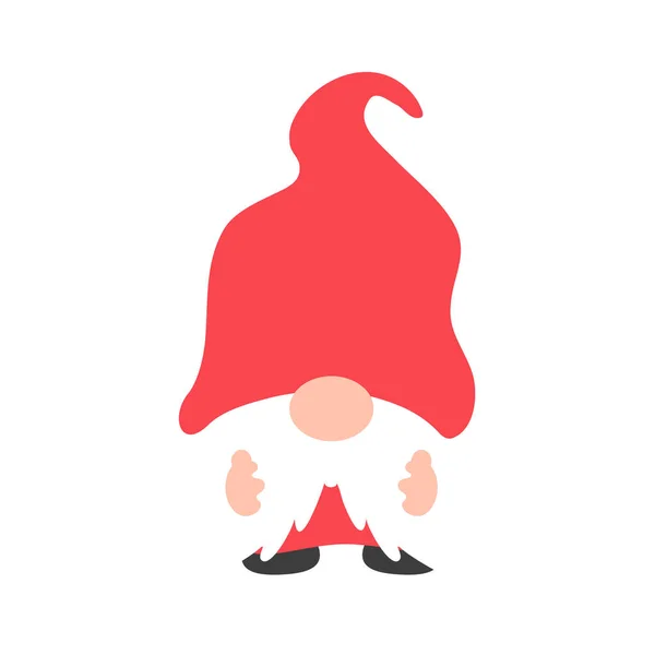 Гноми Носять Червоні Сукні Капелюхи Які Відзначають Різдво Взимку — стоковий вектор