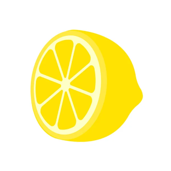 Vecteur Jaune Citron Citron Est Fruit Aigre Qui Une Forte — Image vectorielle