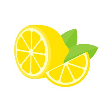 Sarı limon vektörü. Limon ekşi ve yüksek C vitamini içeren bir meyvedir. Taze hissetmeye yardımcı olur..