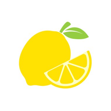 Sarı limon vektörü. Limon ekşi ve yüksek C vitamini içeren bir meyvedir. Taze hissetmeye yardımcı olur..