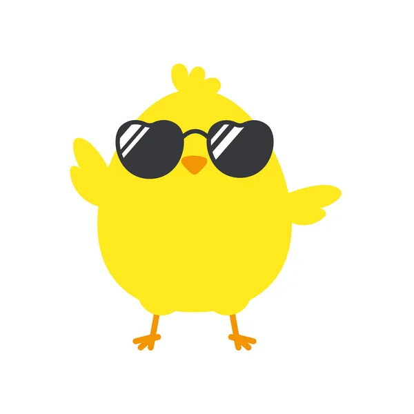 Poussin Nouveau Avec Des Lunettes Sortant Des Œufs Isolés Sur — Image vectorielle