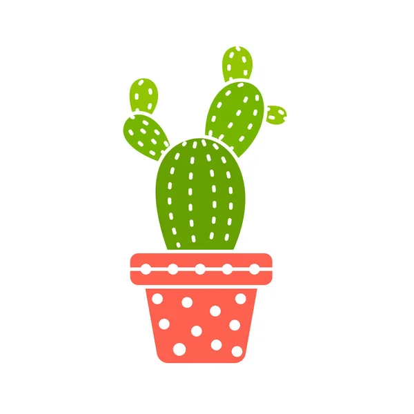 Cactus Vecteur Dans Une Plante Pot Cactus Une Variété Plantes — Image vectorielle