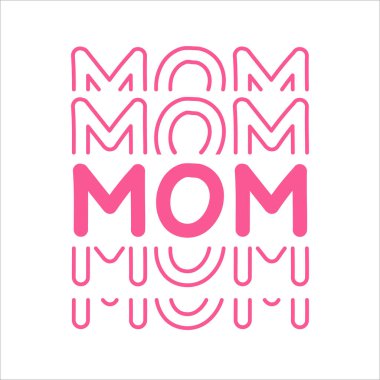 Anne mesaj tasarımı beyaz arka planda izole anne mesajı için boşluk bırak