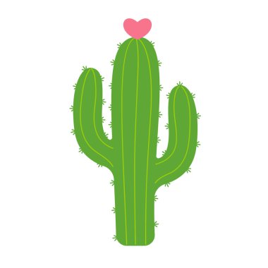 Kaktüs, kalp şeklinde çiçekleri şekillendirdi. Kaktüs yetiştiren aşıklar konsepti.
