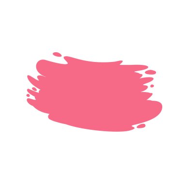 Metin kutusu olarak boyanmış renkli bir fırça. Beyaz arkaplanda izole