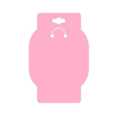 Beyaz arkaplanda izole edilmiş kağıt küpeler için vektör tasarım şablonu