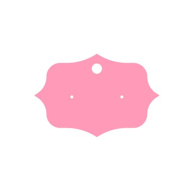 Beyaz arkaplanda izole edilmiş kağıt küpeler için vektör tasarım şablonu