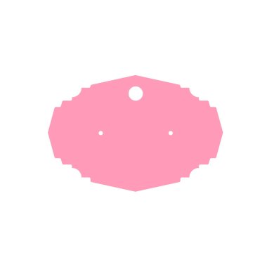 Beyaz arkaplanda izole edilmiş kağıt küpeler için vektör tasarım şablonu