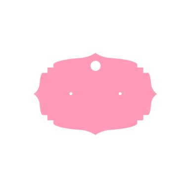 Beyaz arkaplanda izole edilmiş kağıt küpeler için vektör tasarım şablonu