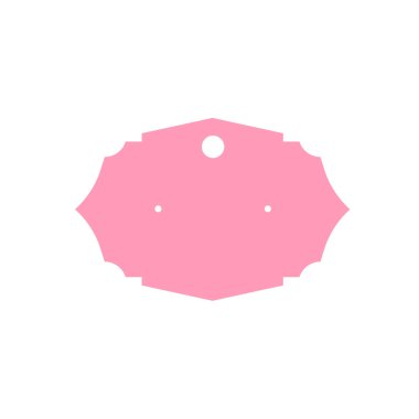 Beyaz arkaplanda izole edilmiş kağıt küpeler için vektör tasarım şablonu