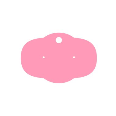 Beyaz arkaplanda izole edilmiş kağıt küpeler için vektör tasarım şablonu