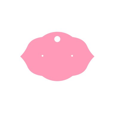 Beyaz arkaplanda izole edilmiş kağıt küpeler için vektör tasarım şablonu