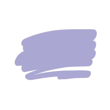 Metin kutusu olarak boyanmış renkli bir fırça. Beyaz arkaplanda izole