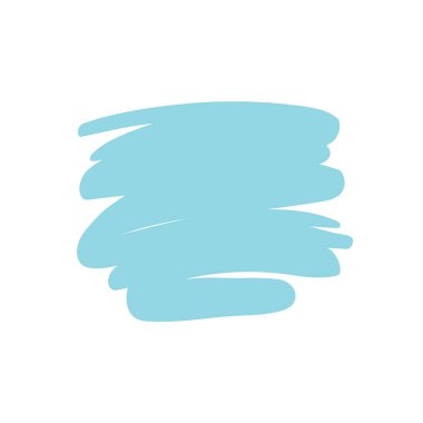 Metin kutusu olarak boyanmış renkli bir fırça. Beyaz arkaplanda izole