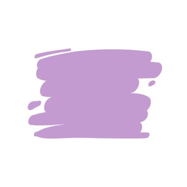 Metin kutusu olarak boyanmış renkli bir fırça. Beyaz arkaplanda izole