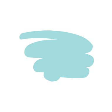 Metin kutusu olarak boyanmış renkli bir fırça. Beyaz arkaplanda izole