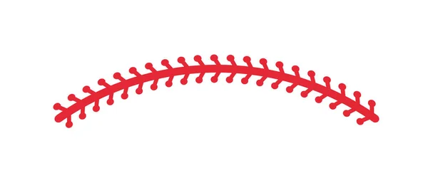 Красные Швы Бейсбольного Стежка Любителей Бейсбола — стоковый вектор