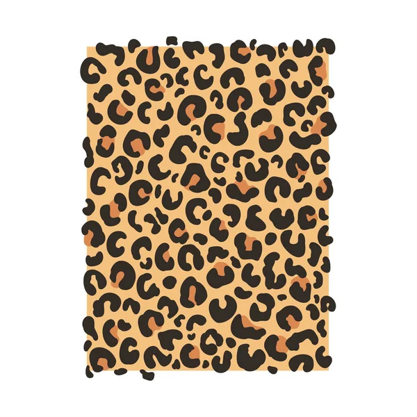 Padrão Fundo Leopardo Pele Animal Leopardo Isolada Fundo Branco — Vetor de Stock