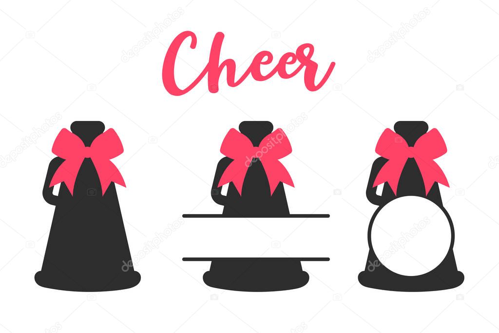Cheers Megaphone Bundle Vector. isolate on white background.
